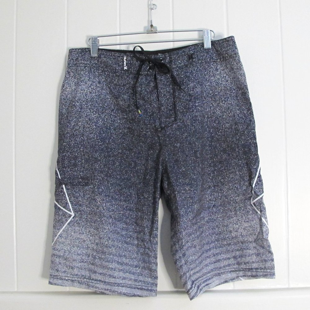 Hurley | Size 32 Speckled Sleek Geometric Line Boardshorts